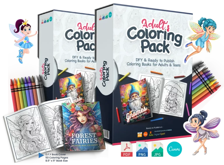 AdultColoringPack DFY coloring books bundle with detailed printable designs for adults and teens