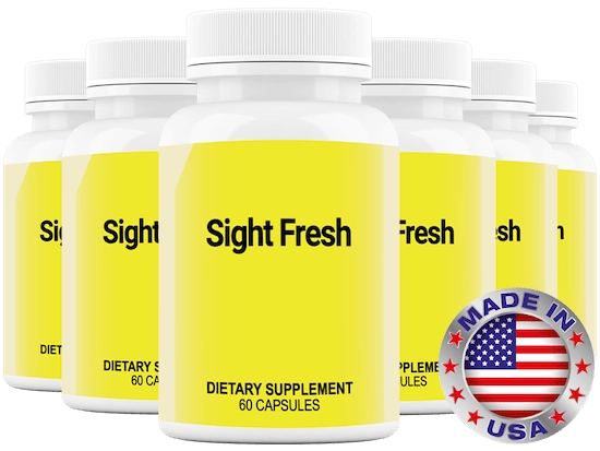 SightFresh eye health supplement bottle for vision support and eye strain relief