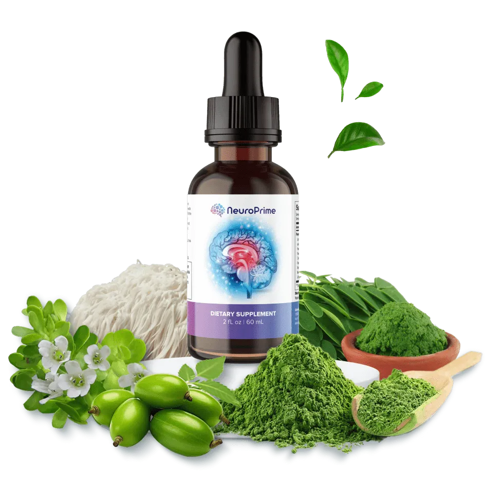 NeuroPrime brain supplement bottle for memory focus and cognitive support